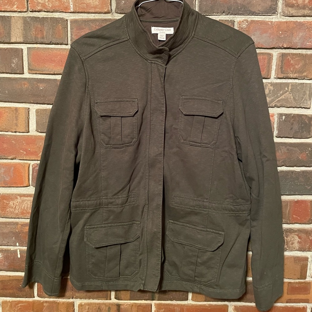 Coldwater Creek Olive lightweight jacket PXL
